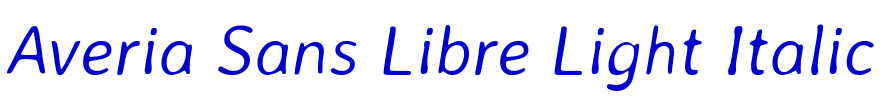 Averia Sans Libre Light Italic font